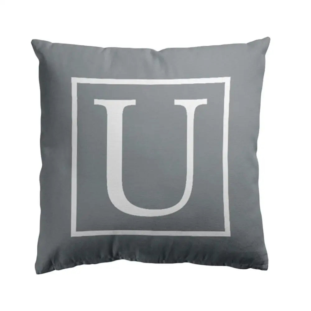 Pillow Cover Cushion Case 45x45cm English Letter Print Home Sofa Bed Car Decor