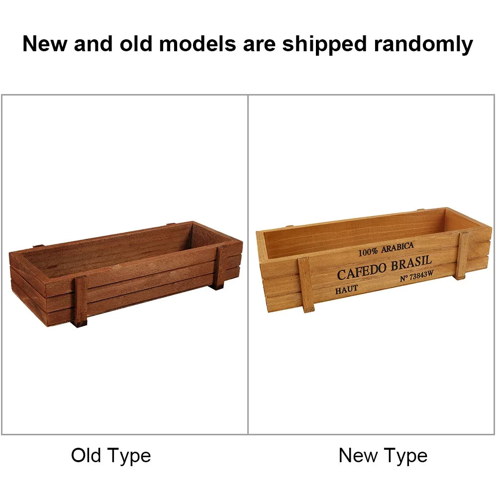 Indoor/outdoor Wooden Herb Flower Succulent Planter Box Home Garden Rectangle Storage Box Plant Flower Pots