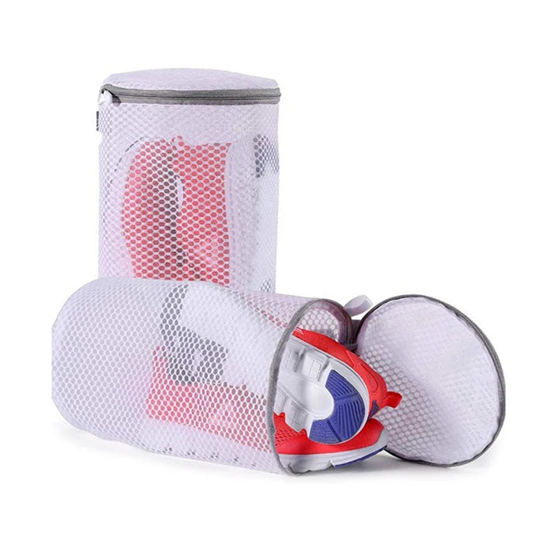 Shoe Washing Bags Washing Shoe Organizer Mesh Bags Zipper Secured Net Laundry Bags For Sneaker Socks Cleaning