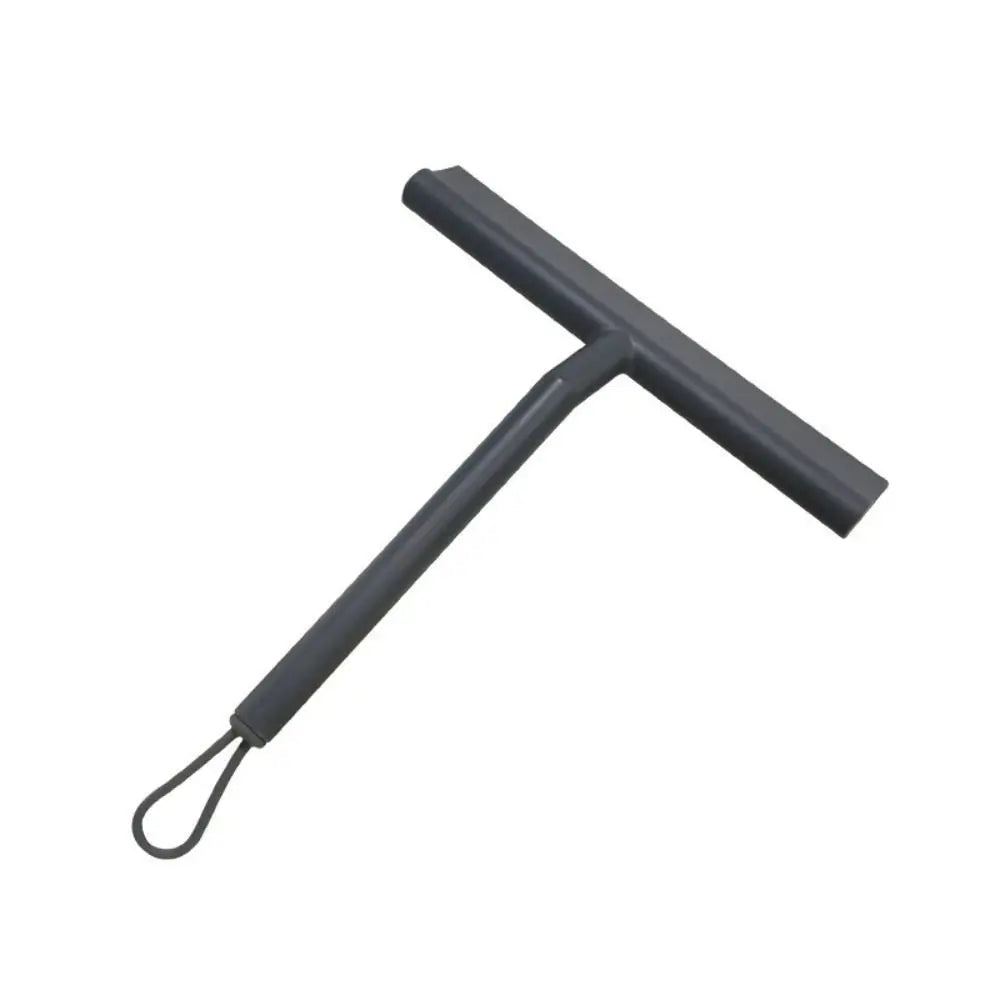 Labor-saving Silicone Shower Squeegee Scraper Plastic Cleaning Glass Clean Scraper Soft Black Washing Wiper Bathroom