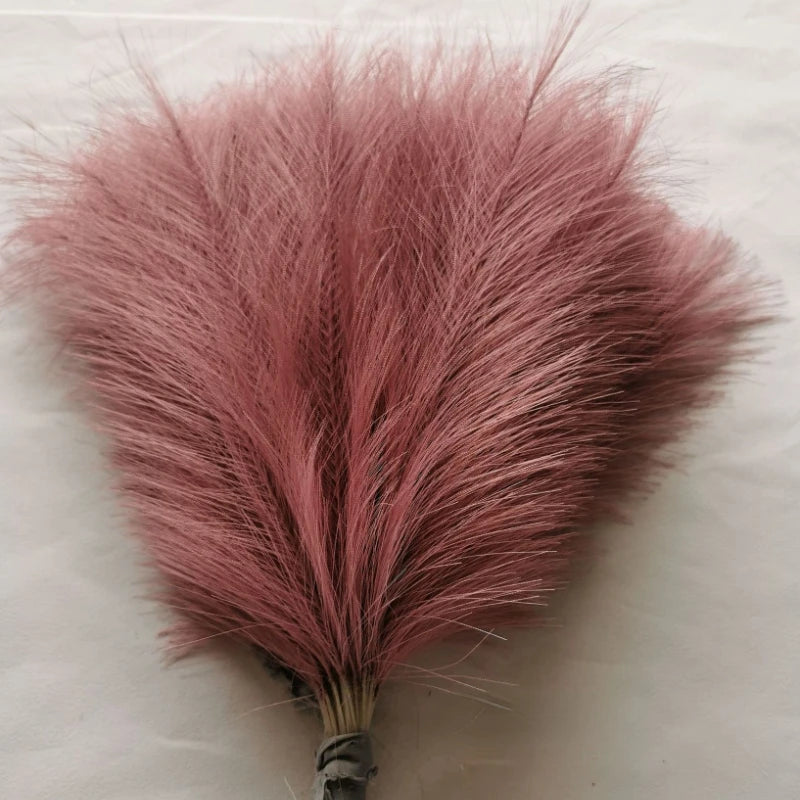 10Pcs Artificial Pampas Grass Bouquet for Home Bedroom Room Wedding Party Decoration Fake Plant Simulation Dried Flower Reed