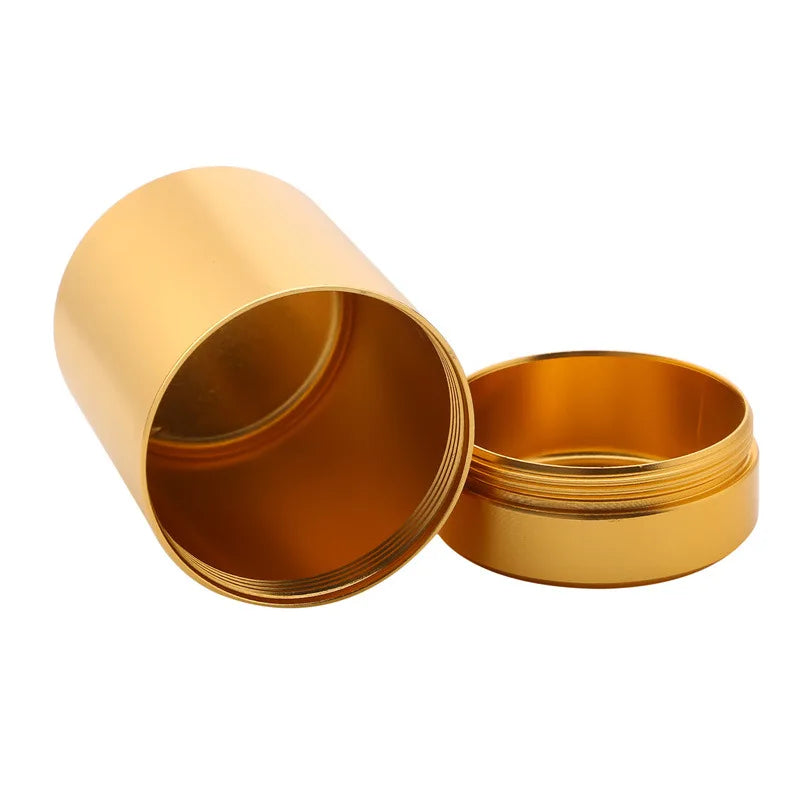 New Airtight Smell Proof Container Quality Stainless Steel Mini Tea Cans Herb Stash Jar Tea Coffee Storage Box Tea Caddies Box