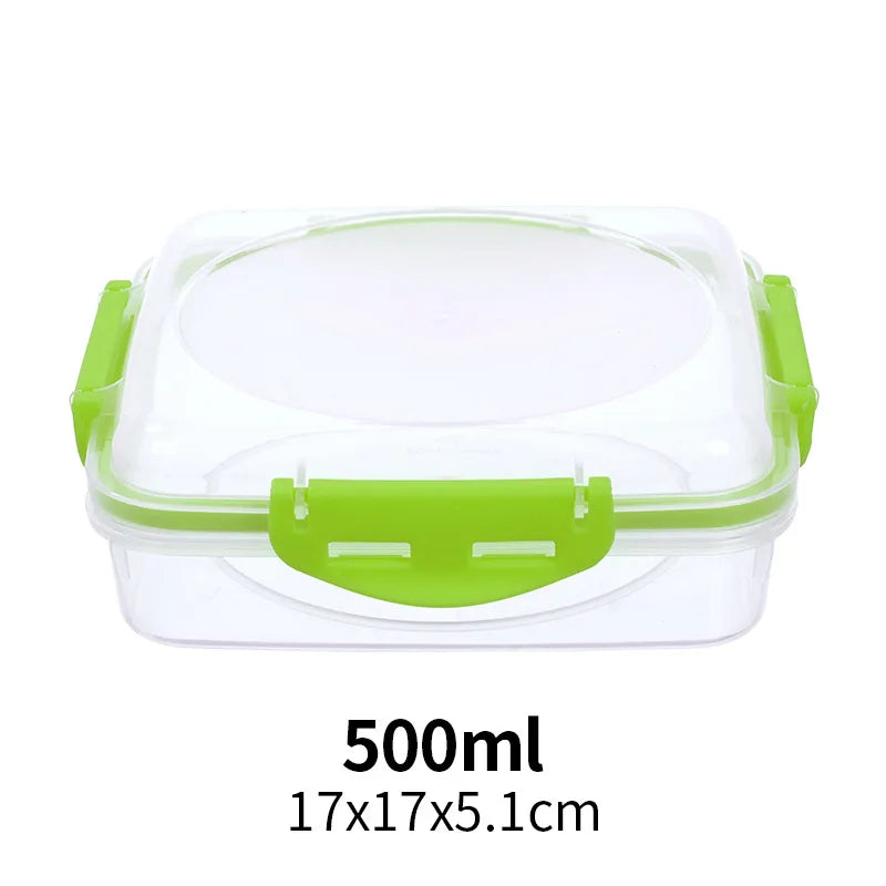 500ml Airtight Sandwich Box Container Leakproof Food Storage for Lunch Bento Sandwiches and Snacks