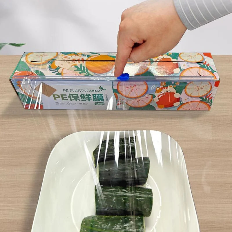 33/38/43cm Reusable Plastic Wrap Dispensers and Foil Film Cutter Food Cling Film Cutter Food Wrap Dispenser Cutter Kitchen Tool