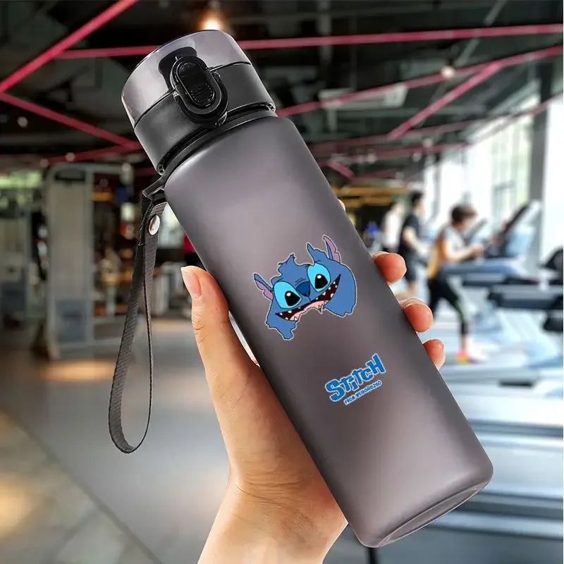 560ml Disney Stitch Hot Sale Sports Water Bottle Anime Outdoor Travel Portable Leakproof Drinkware Plastic Drink Bottle BPA Free