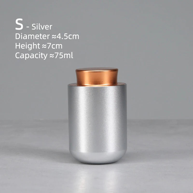Airtight Jar - Safe Proof Durable Multi-Use Portable Metal Spice Jar Container Waterproof Aluminum Screw-top Lid Lock Odor Case