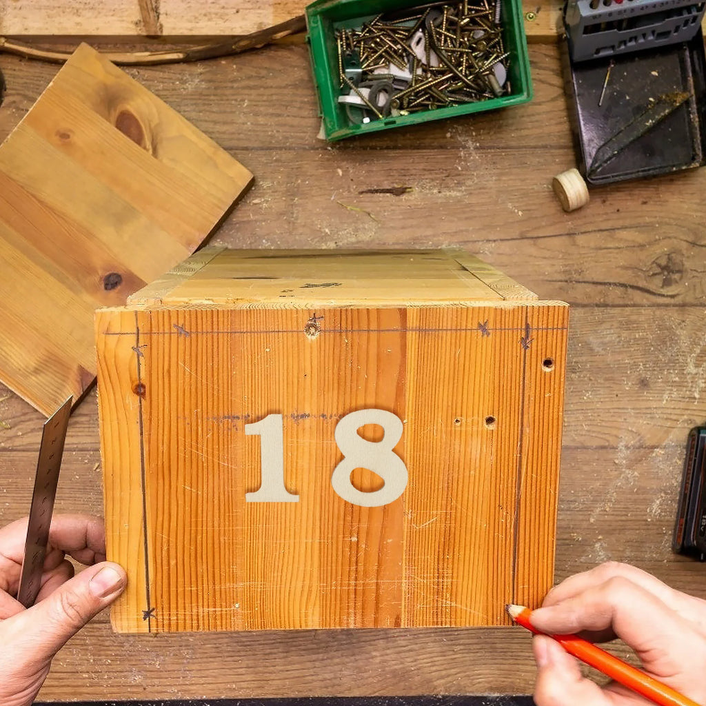 100pcs Wooden Diy Numerals Wall Clock Number Wood Arabic Number Numbers Mixed Original Wood Arabic Diy Decoration Craft