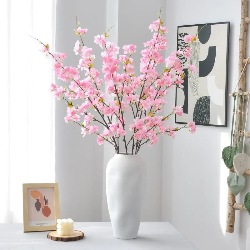 107CM Artificial Cherry Blossom Project Background Decoration Cherry Blossom Branches Wedding Decoration Arch Guide Flower