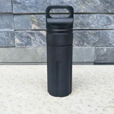 Outdoor CNC Waterproof Emergency First Aid Kits Safety Survival Equipment Aluminium Pill Bottle Camping EDC Storage Tank Box