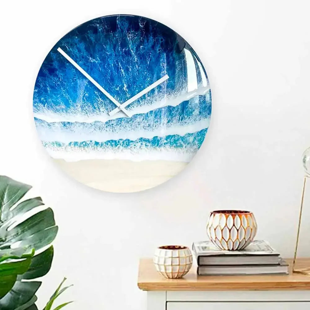 MCDFL White Metal Wall Clock Head Hands Cover Modern Decor Nut Pin Cute Beach Room Ocean Cap Tide Office Mechanism Tap DIY Parts