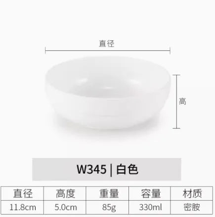330ml Melamine small bowl commercial tableware plastic rice bowl soup bowl restaurant commercial