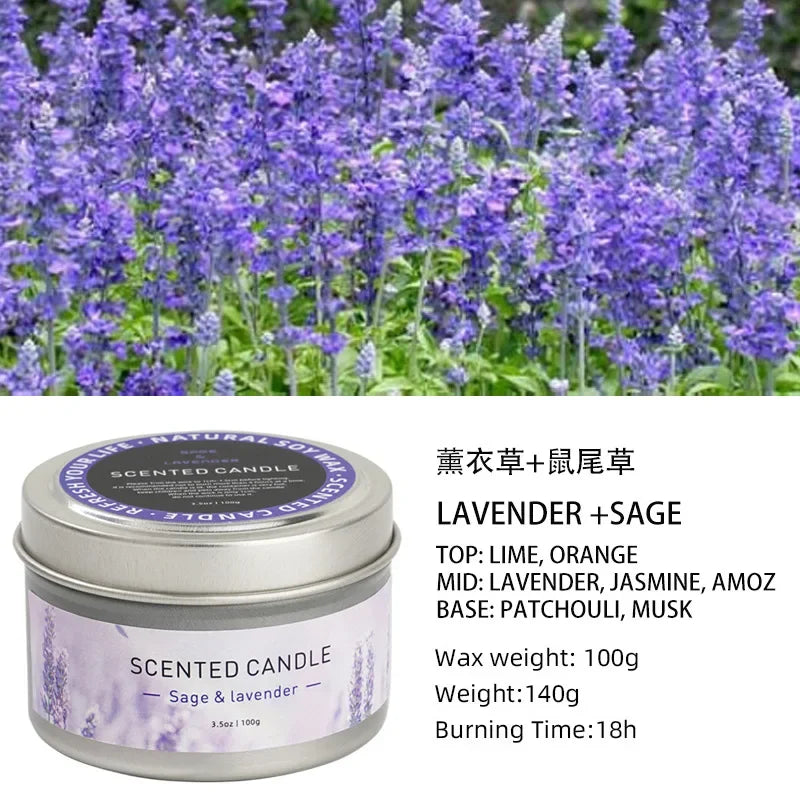 Scented Candle Gift Soy Wax Aromatherapy Candles Iron Cans Soy Wax Home Decoration m