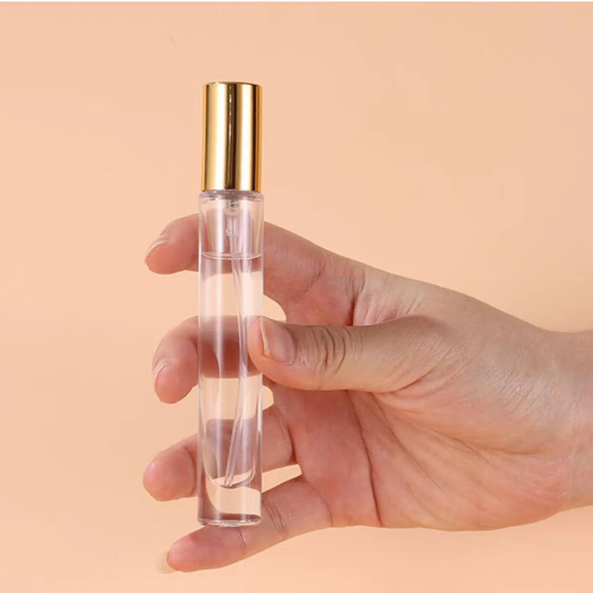 3X 10X 10ML Clear Round Thick Glass Perfume Oil Bottles Spray Atomizer Empty Sample Vial Refillable Sprayer Flacon High Grade