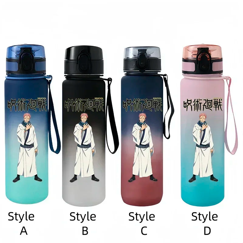 Jujutsu Kaisen Peripheral Cartoon Animation Water Bottle Sports Plastic Student Children Large Capacity 650ml Water Cup