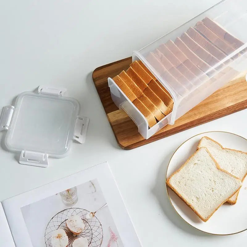 Bread Loaf Container Clear Airtight Bread Box With Lid Sandwich Bread Holder For Homemade Bread Tall Bread Saver For Kitchen