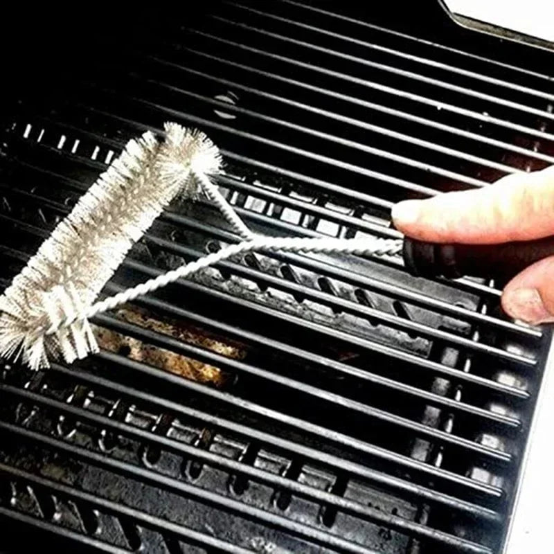Barbecue Grill BBQ Brush Clean Tool Grill Accessories Stainless Steel Bristles Non-stick Cleaning Brushes Barbecue Accessories