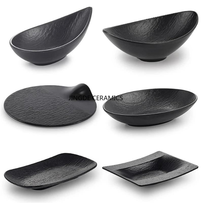 1pc Melamine Cooked Food Dish Hotpot Restaurant Tableware Plate Cold Dishes,braised Meat Dishes Display Plate Buffet Tray