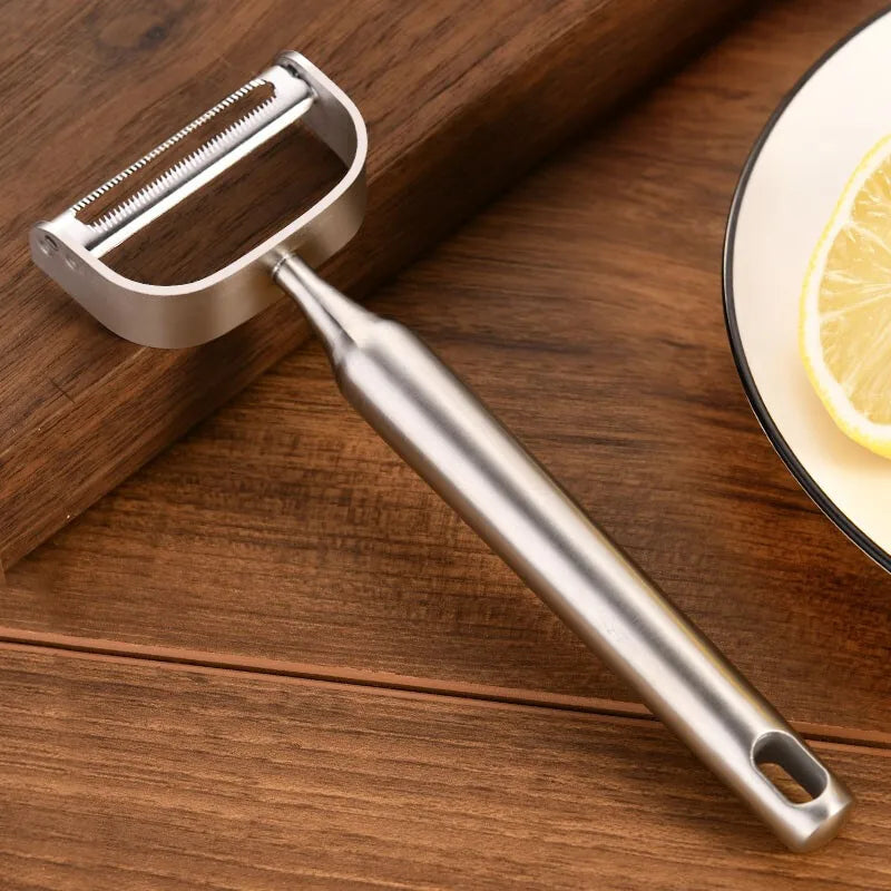 304 Stainless Steel Vegetable Peeler & Julienne Cutter Rotary Fruit Peeler Potato Carrot Grater Paring Knife Kitchen Tools