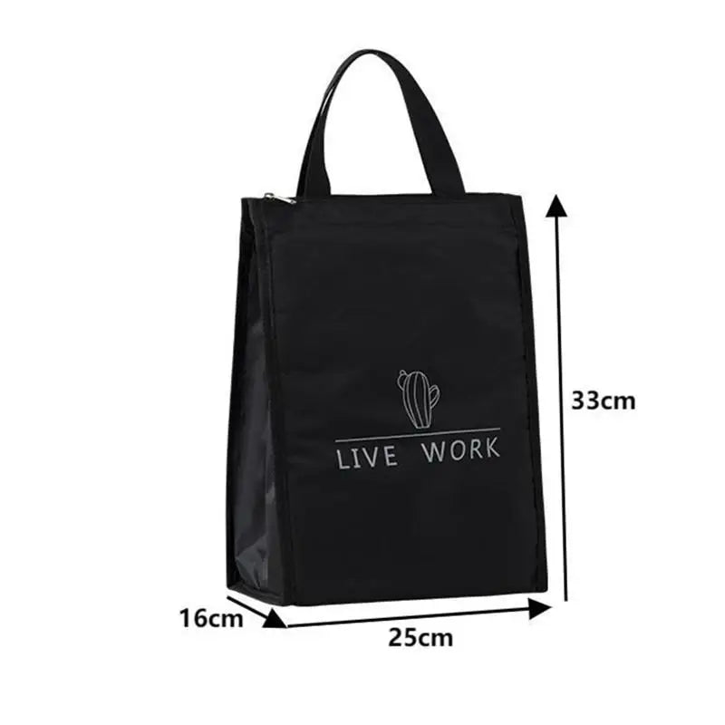 Simple Style Heart Pattern Insulated Lunch Bag Durable Bento Pouch Thermal Lunch Box Tote Cooler Bag Lunch Container