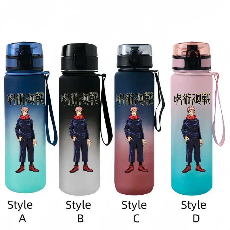 Jujutsu Kaisen Peripheral Cartoon Animation Water Bottle Sports Plastic Student Children Large Capacity 650ml Water Cup