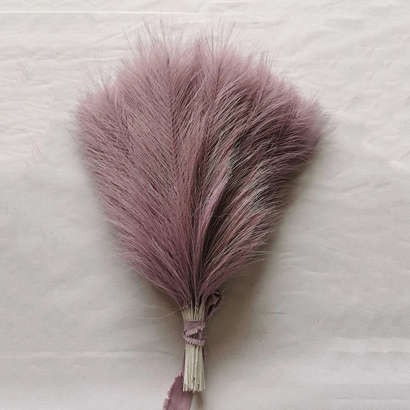10/20pcs Simulated Reed Feather Pampas Grass Home Porch Wedding Party Garden Decoration Flower Vase DIY Accessories False Plant
