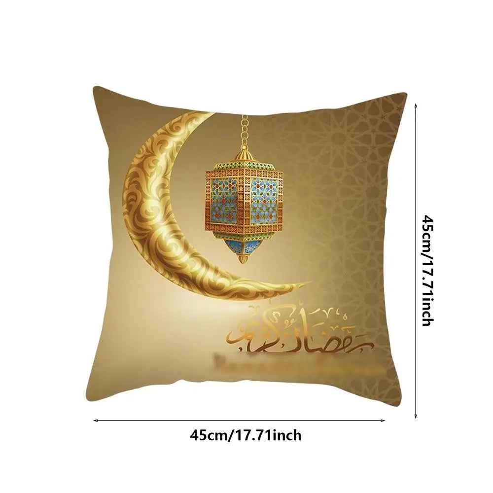 2023 Eid Pillowcase Decor For Home Sofa Cushion Cover Islamic Ramazan Kareem Decoration Mosque Mahometan Pillow Cover Gifts