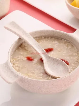 Children's wheat straw, healthy and environmentally friendly feeding soup, rice spoon, single pack, toddler and baby training
