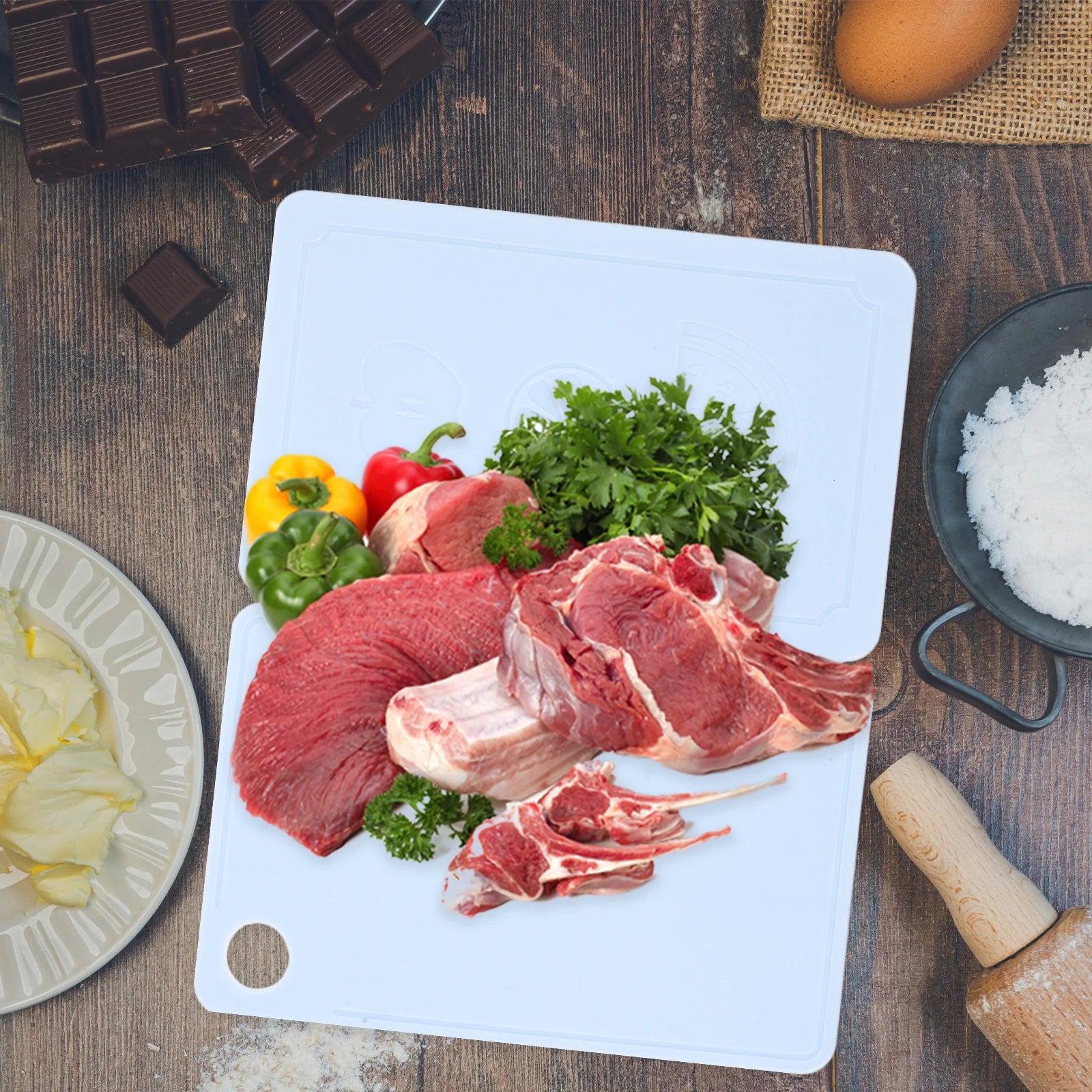 Portable Foldable Chopping Board Lightweight Kitchen Cutting Board for Outdoor Travel Camping Fruit Vegetable Cutting