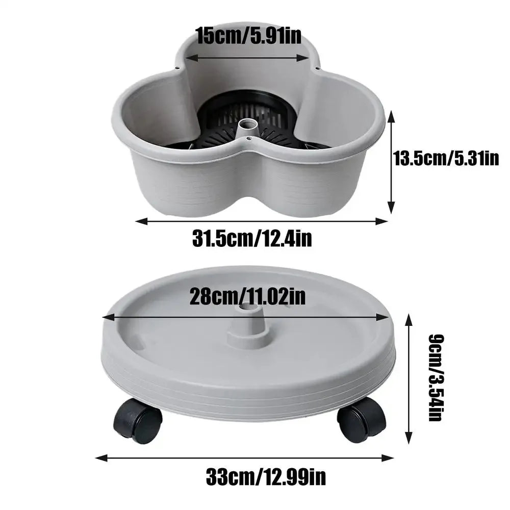 New Vertical Tower Stackable FlowerPot Plastic with Movable Casters Flower Pot Multi-layer Strawberry Planter Tower Home Garden