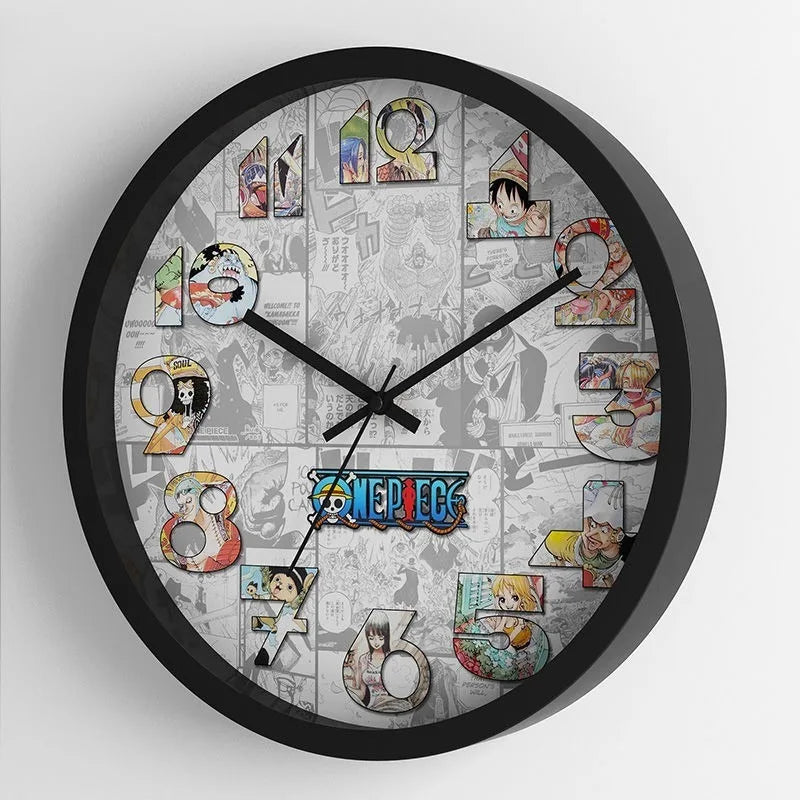10-inch One Piece Wall Clock Luffy Animation Two-dimensional Living Room Bedroom Wall Creative High-Precision Decoration Clock
