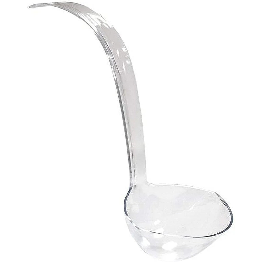 Heavy Duty Clear Plastic 5-Ounce Serving Ladle Punch Bowls Soups Catering Weddings Buffets Reusable Disposable Ideal Events