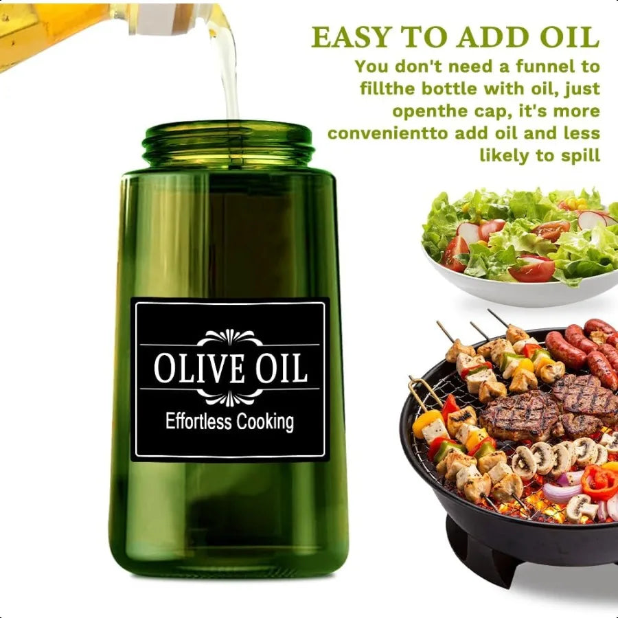 Oil Dispenser Bottle for Kitchen2 in 1 Olive Oil Dispenser for KitchenOil Sprayer for CookingSalad Frying BBQ Air FryerUpgraded