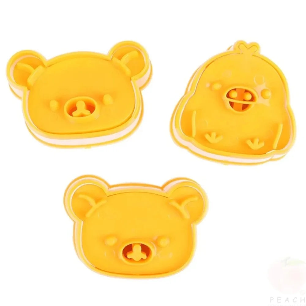 3PCS Cute Bear Sandwich Mold Bread Cake Biscuit Embossing Tool Cookie Cutter Baking Pastry DIY Kitchen Tools Bakery Accessories