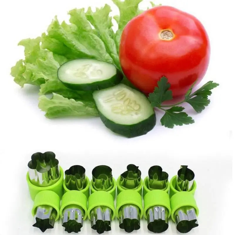 Fruit Cutter Shape Vege Slicer Kitchen Accessories Cooking Tool - 12pcs