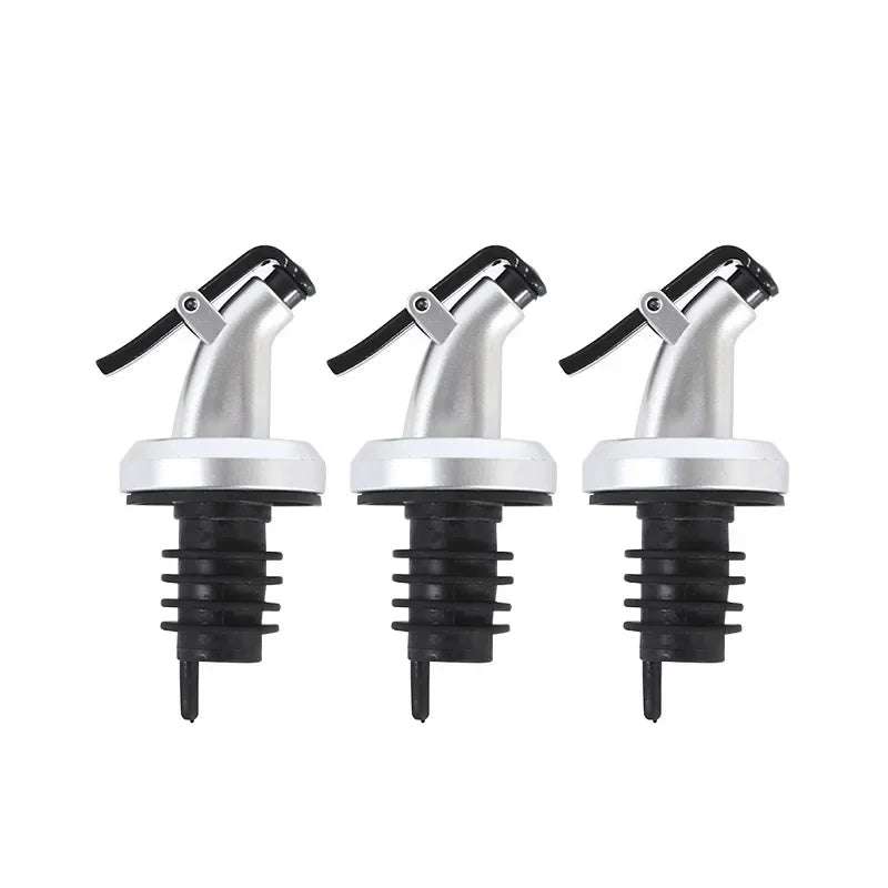 Oil Bottle Stopper Rubber Lock Plug Seal Leak-proof Food Grade Plastic Nozzle Sprayer Liquor Dispenser Wine Pourers Bar Tools