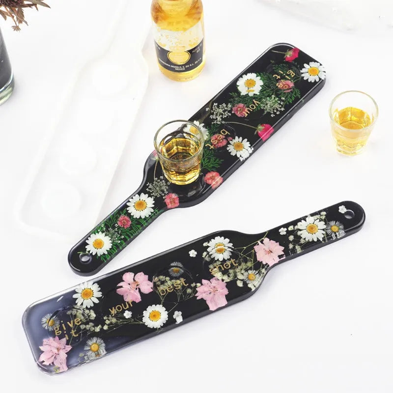 Champagne Glass Mold Silicone Mould Wine Rack Tray Serving Board Wine Glass Holder Epoxy Resin DIY Craft Making Home Decor Tool