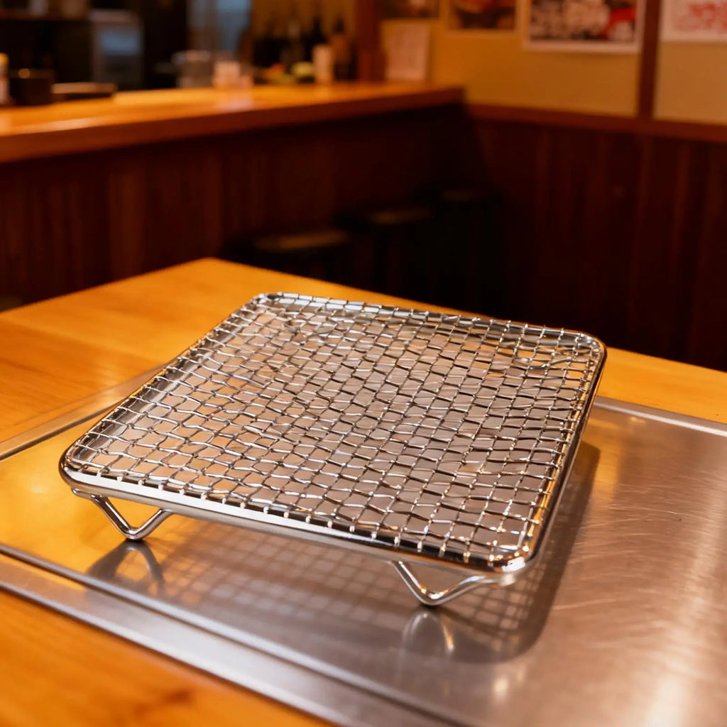 Japanese Barbecue Net Square Non Sticky Cooking Tool Barbecue Grill Mesh Rack Fry Net for BBQ Accessories Draining Food
