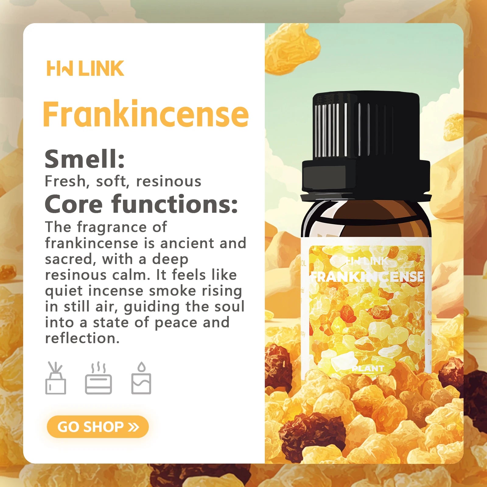 Frankincense Essential Oil 10ml 100% Pure Natural Frankincense Oil For Hair Care, Home Diffusers, Skin,Aromatherapy, Massage