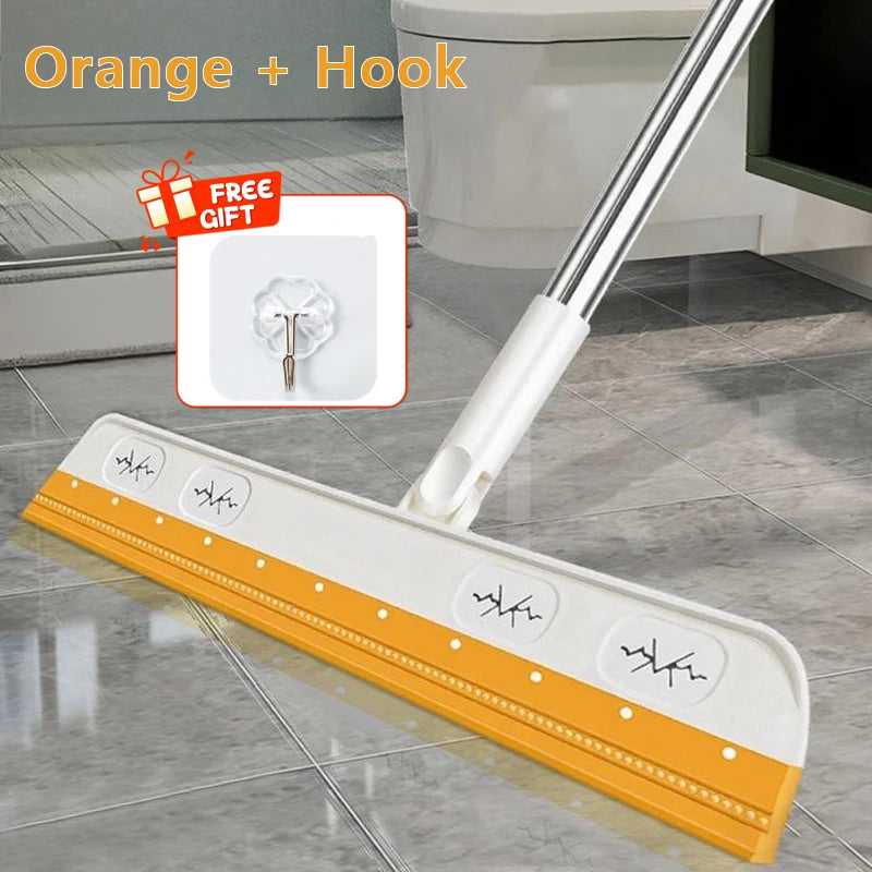 Cleaning Brush Long Handle Telescopic Magic Broom Silicone Floor Wiper Squeegee Strip Window Glass Household Bathroom Sweeping