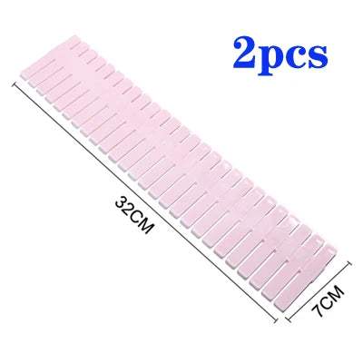 2PCS Grid Drawer Adjustable Separator Divider Cabinet Household Socks Underwear Organize Necessities Storage Organizer Tools