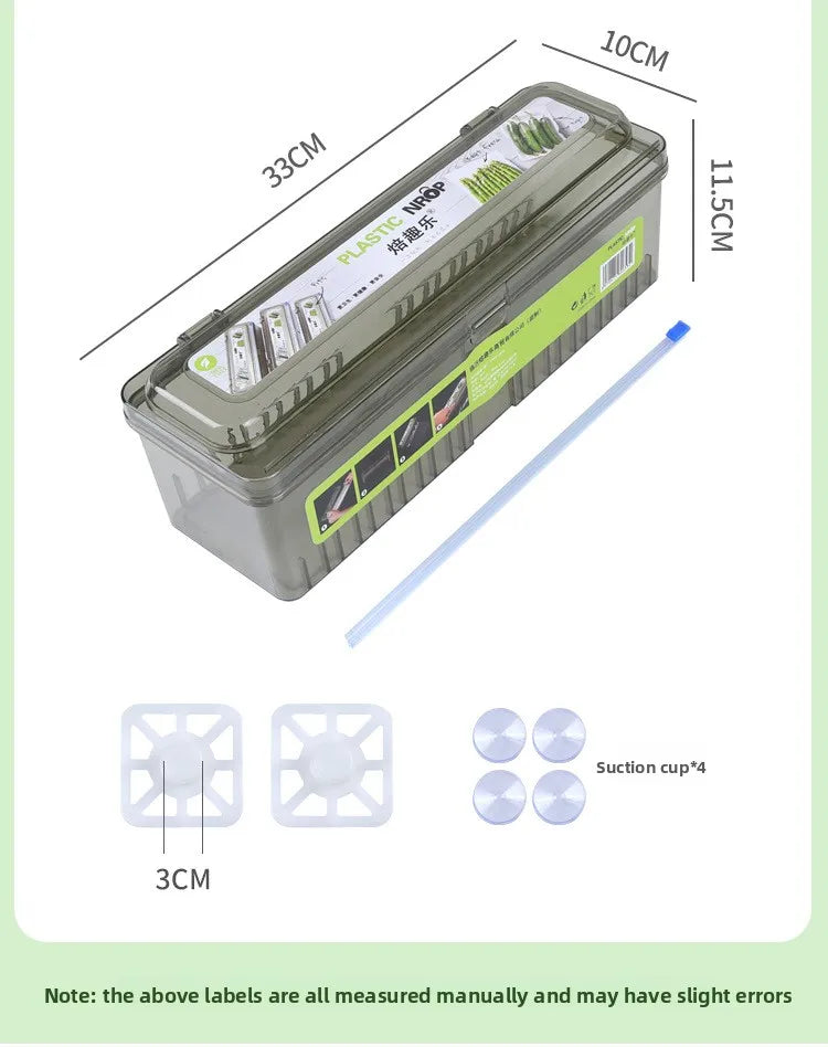 Plastic Wrap Dispenser For Foil and Cling Film Cutter Sharp Cutter and Organizer Kitchen Tool Accessories Food Wrap Foil Holder