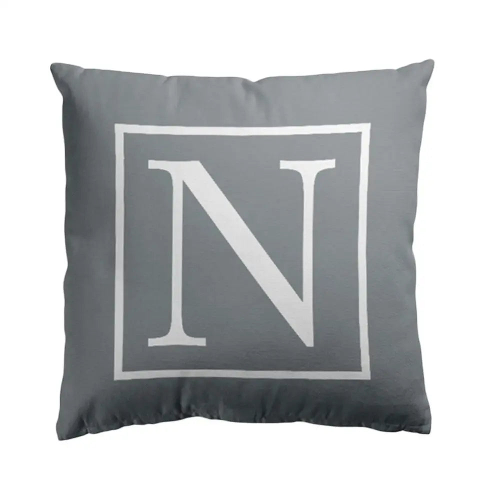 Pillow Cover Cushion Case 45x45cm English Letter Print Home Sofa Bed Car Decor
