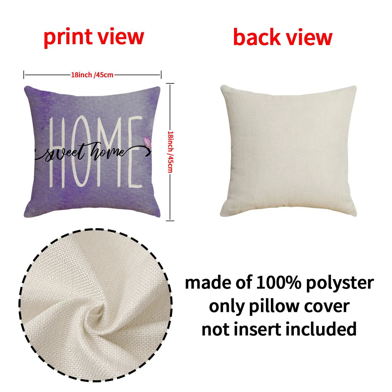 Pillow 45*45 Floral Case Square Bed Sofa Home Decor Throw Pillow Cover Cushion Cover Decorative for Living Room Home Decoration