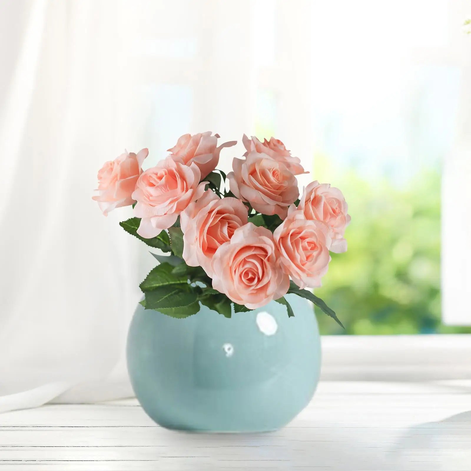 Plant Pot Flower Arrangement Table Centerpiece Home Small Desktop Office Minimalist Kitchen Shelf Ceramic Flower Vase Decoration