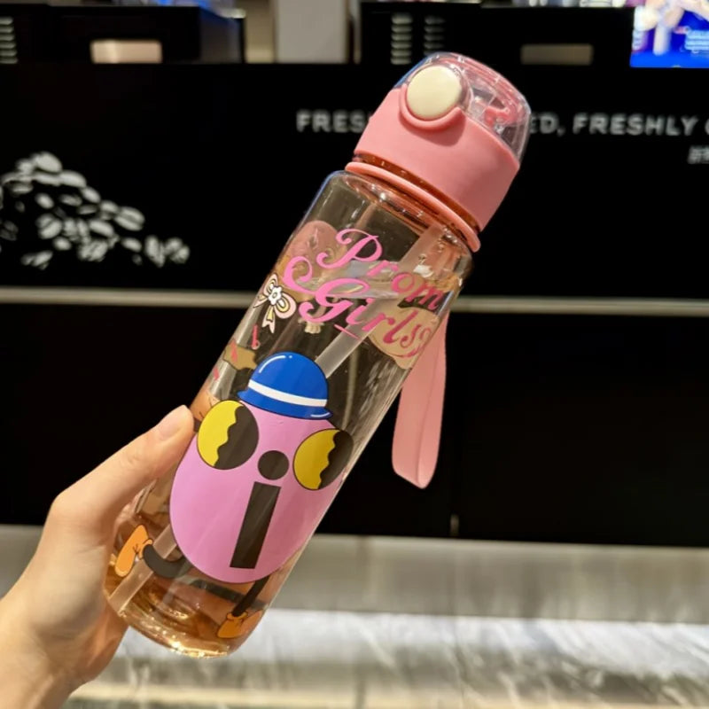 700ML Cartoon Water Bottle Kids With Straw Leakproof Portable Drinkware For School Travel Children Gift， Perfect for Holidays
