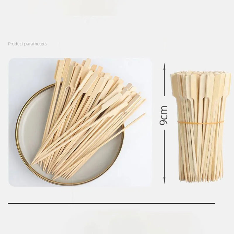 50Pcs Disposable Bamboo Sticks Barbecue Tools Natural BBQ Bamboo Skewers Camping Party For Kabob Fruit Cocktail Party BBQ Tools