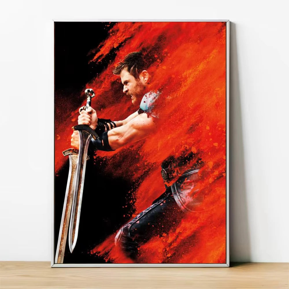 MINISO Marvel Superheroes Avengers Spider-Man Iron Man Parlor Bedroom Decorative Art Posters Wall Mural Canvas Painting Printing