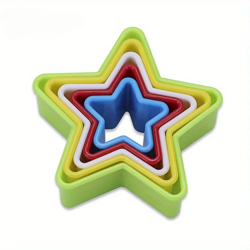 1/2/3PCS Star Shaped Cookie Cutters, Plastic Pastry Cutter, Pentagram Biscuit Molds, Baking Tools, Kitchen Accessories