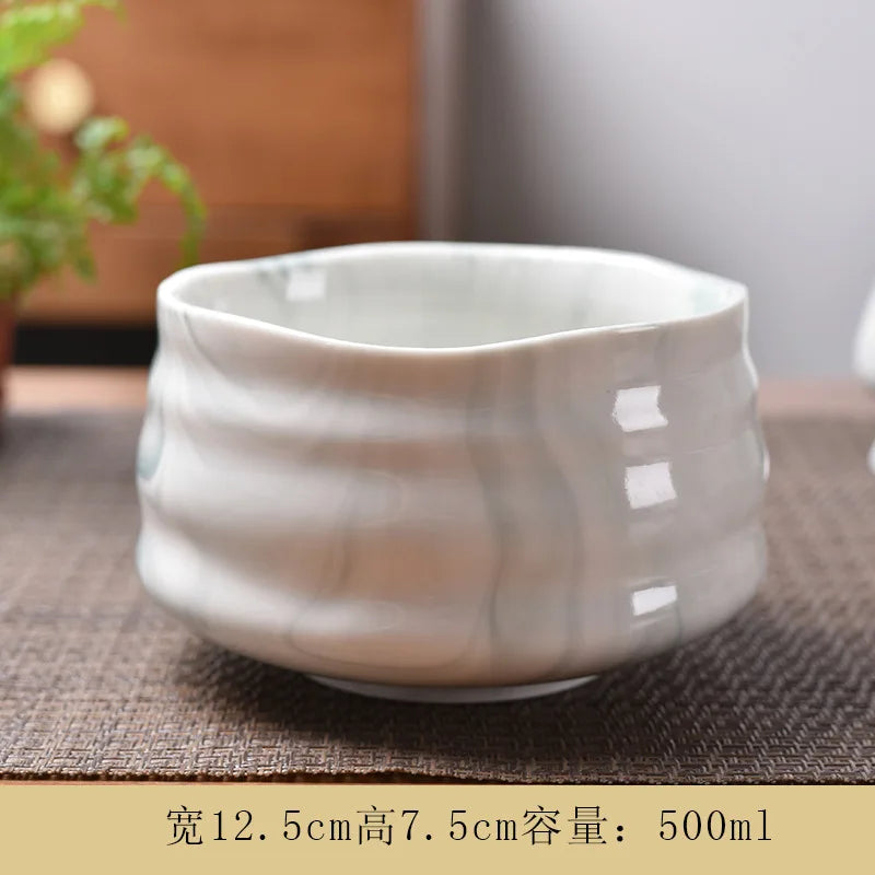 Matcha Bowl Ceramic Tea Set Accessories Tea Set Japanese Tea Ceremony Song Dynasty Tea Salad Soup bowl Special Matcha tea bowl