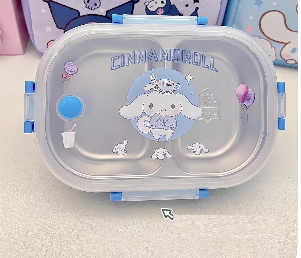 Sanrio Kuromi My Melody Cinnamoroll Sus Lunch Box Hit Product New Product Kawaii Cartoon Portable Large Capacity Outdoors Cute